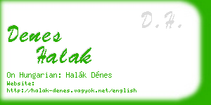 denes halak business card